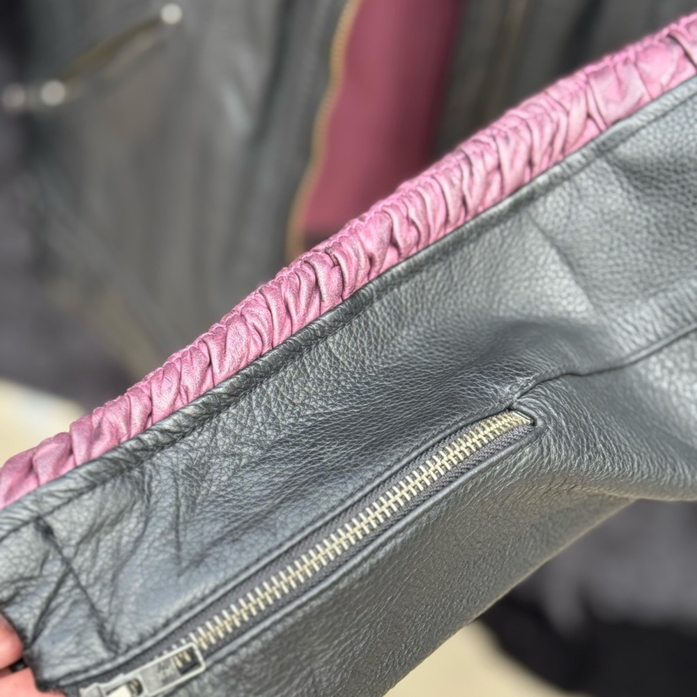 Milwaukee Leather Jacket with Pink Accents - Picture 11 of 13